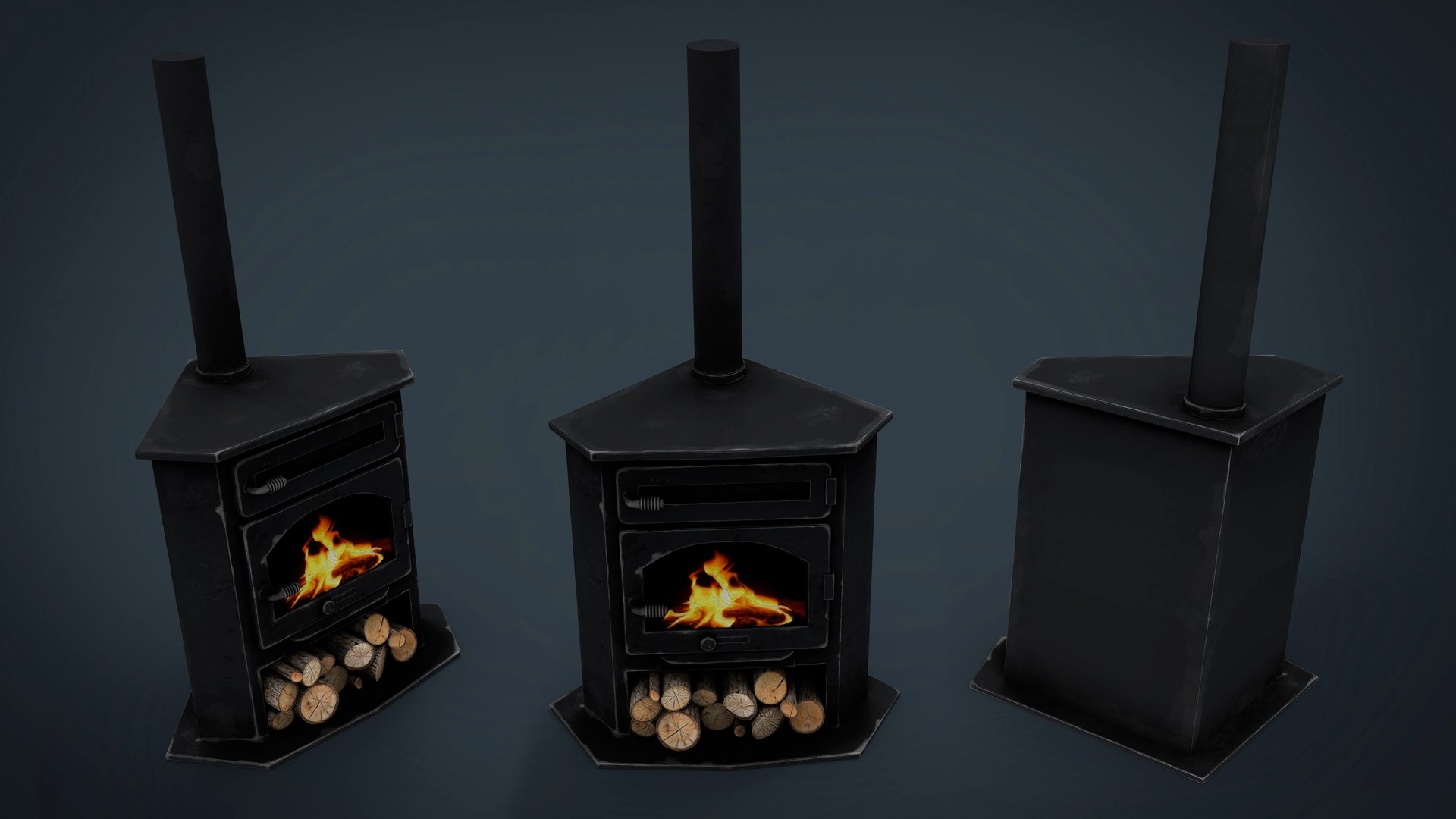 3D Corner Stove - TurboSquid 1366070