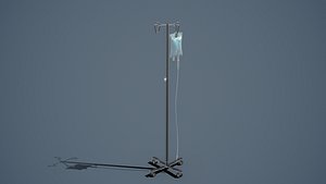 Dropper Stand with Bag 3D model