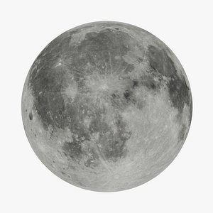 PBR Ultra-Realistic Low Poly Moon 8K