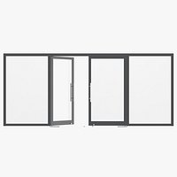 Office Tempered Glass Door with Aluminium Frame