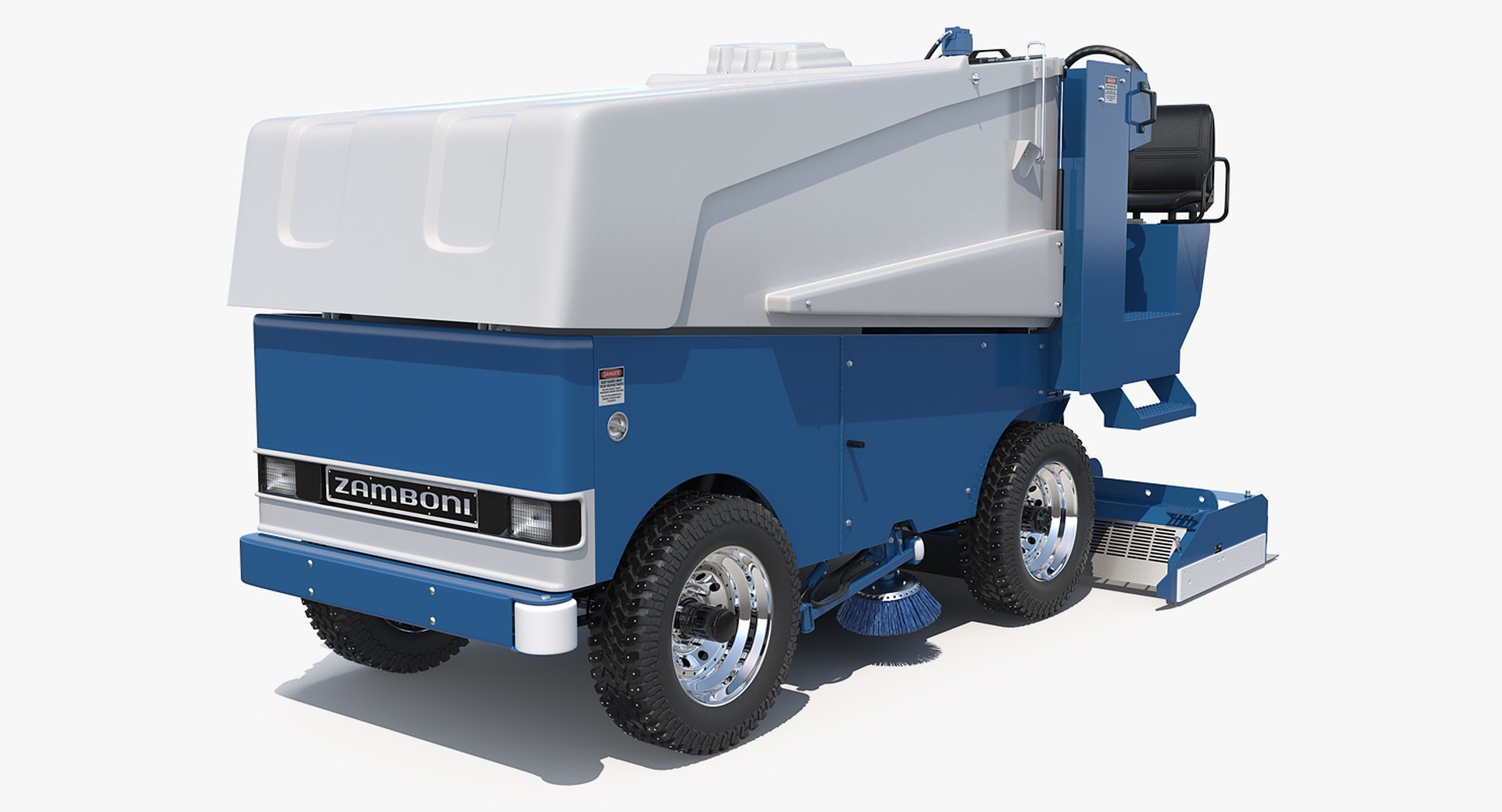 Electric Ice Resurfacer Machine Zamboni 3D model preview