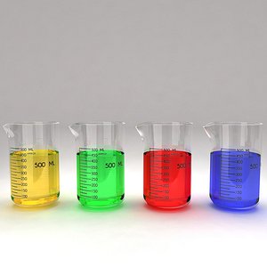 Beaker with liquid