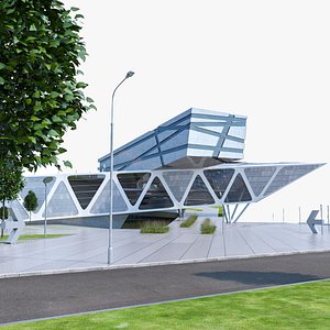 3D Modern Museum Building 02 model