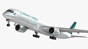 Airbus A350F Cathay Cargo 3D