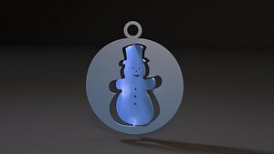 3D christmas toy snowman model
