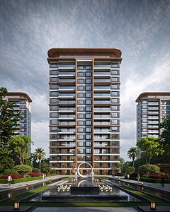 Fourth Gen Luxury Residential Tower Water Courtyard