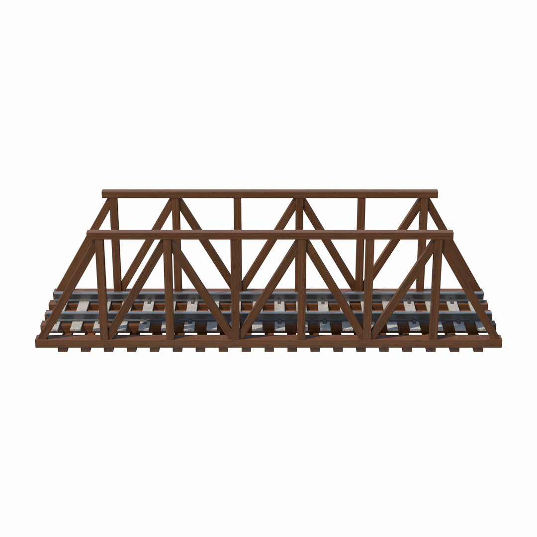 3d Railroad Bridge Dark Wood Turbosquid 2119900