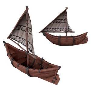 Small Sailing Boat 3D model