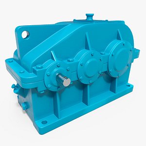 3D Industrial gearbox v2 model