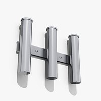 Fishing buddy vertical 3 rod holder