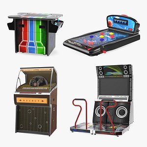 3D Arcade Games Collection 6 model