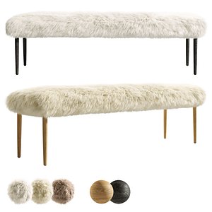 3D model RH Arno Sheepskin Bench