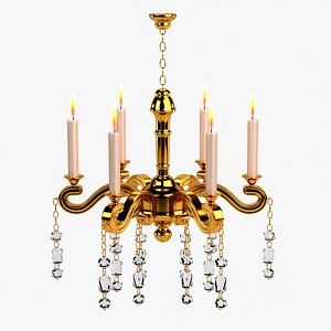 3d baroque chandelier