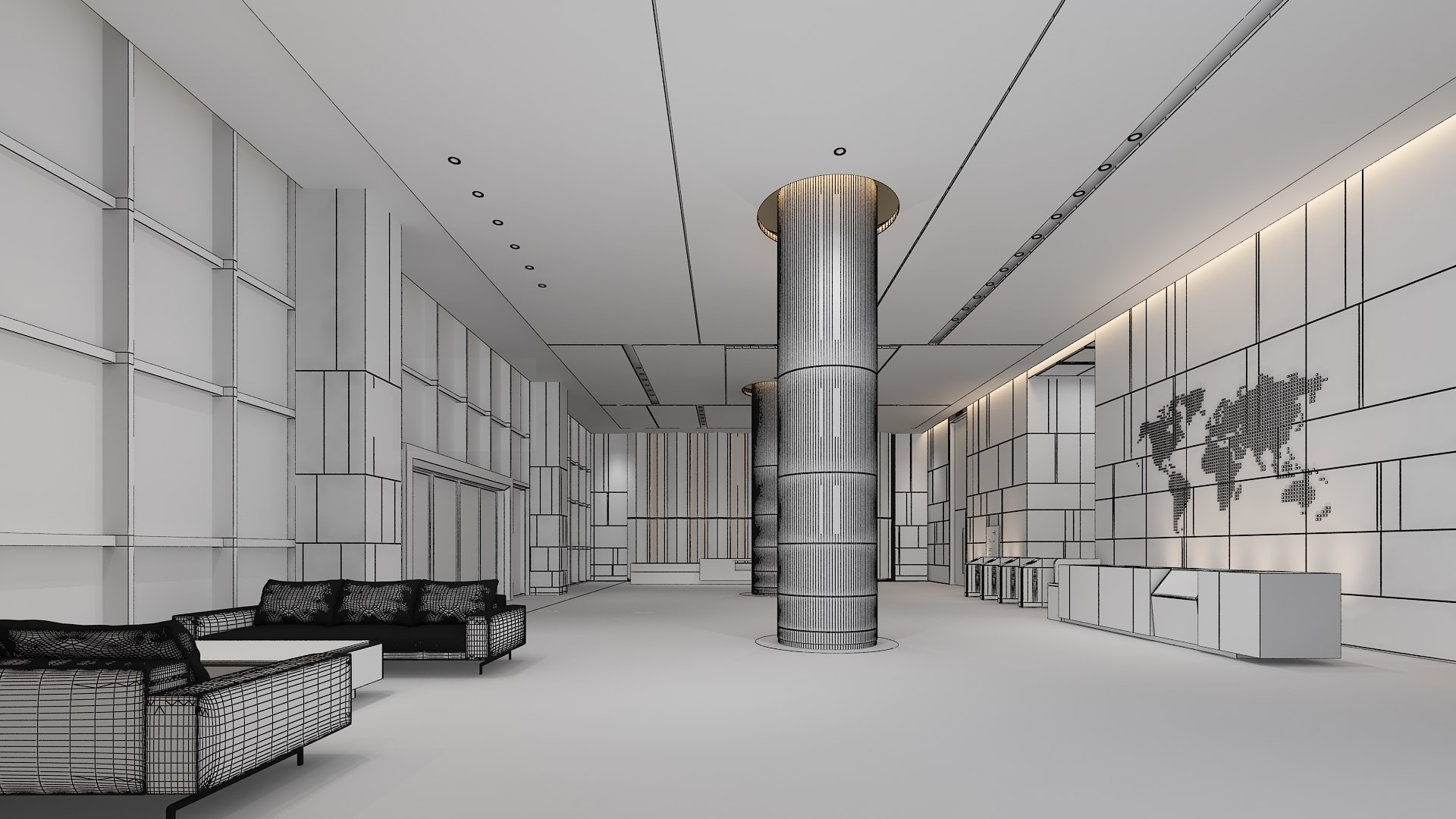 3D Modern Hall 29 Model - TurboSquid 2160019