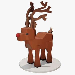 LOWPOLY REINDEER CHARACTER 3D