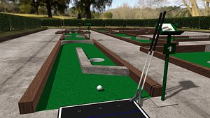 3D putt golf course model