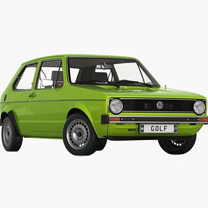 3D model VW Golf Mk I 1974 Low Interior