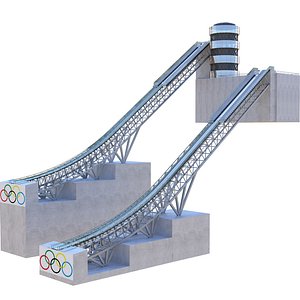 ski jump ramp 3D model