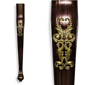 Classical Ornamental Leg-7-Dark Wood