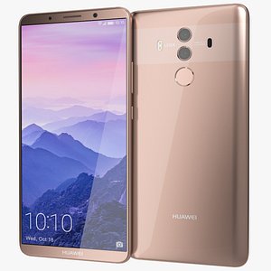 realistic huawei mate 10 3D model