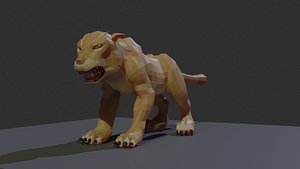 rigged lego lion animators model