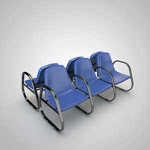 3D bench public subway stations