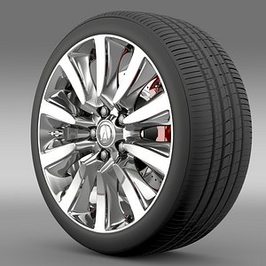 3d model of acura rlx sport hybrid