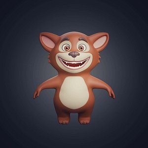 3D Red Panda Cartoon
