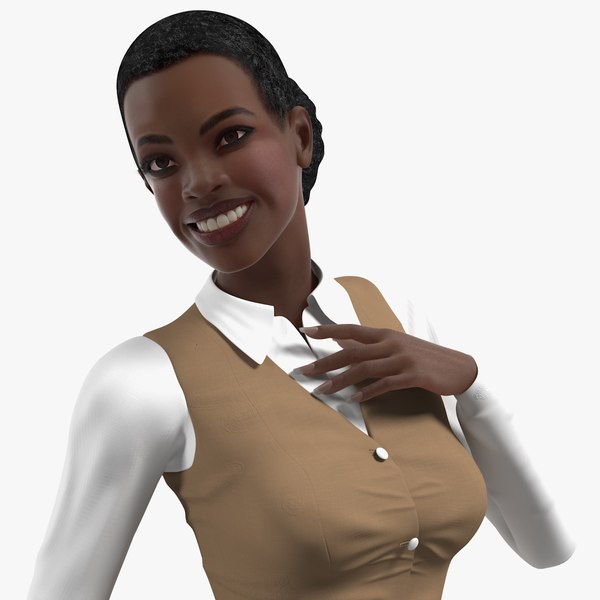 dark skin business style 3D