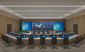 3D Monitoring room Command Center Control room Central Control Room Monitoring center General control r