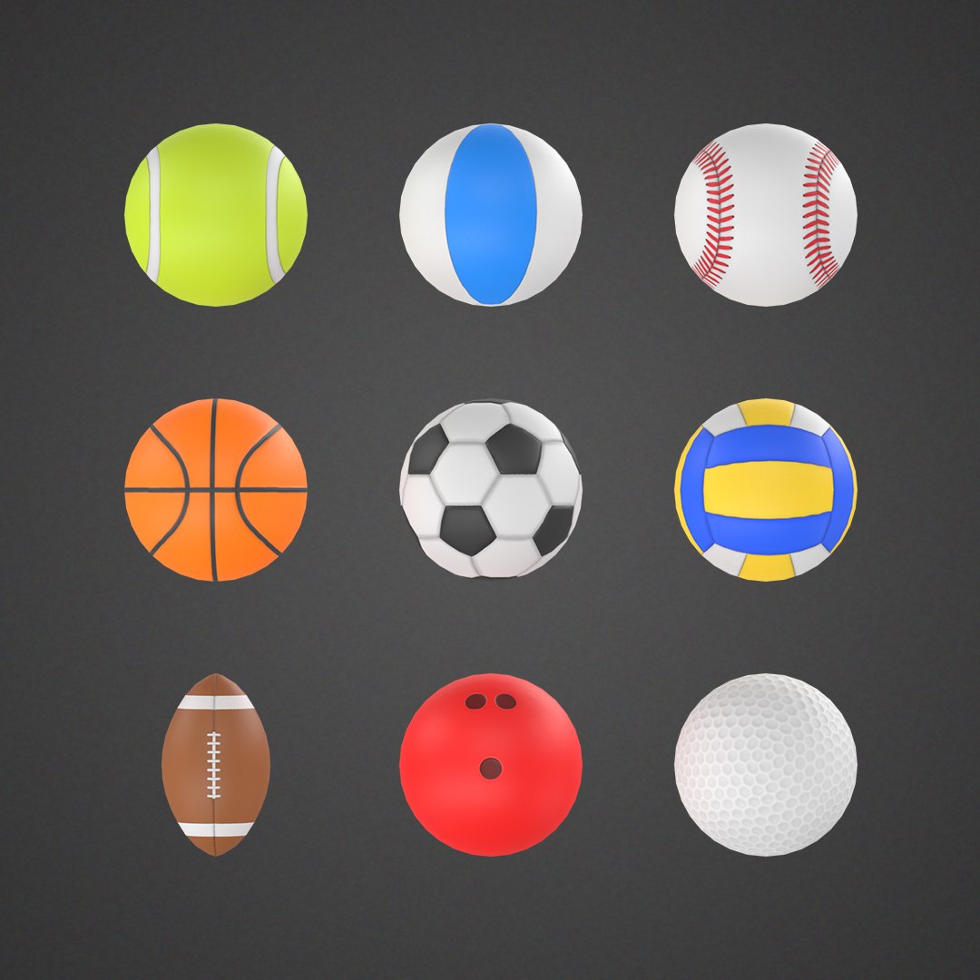 Sport Balls Pack 3D Model TurboSquid 2029712