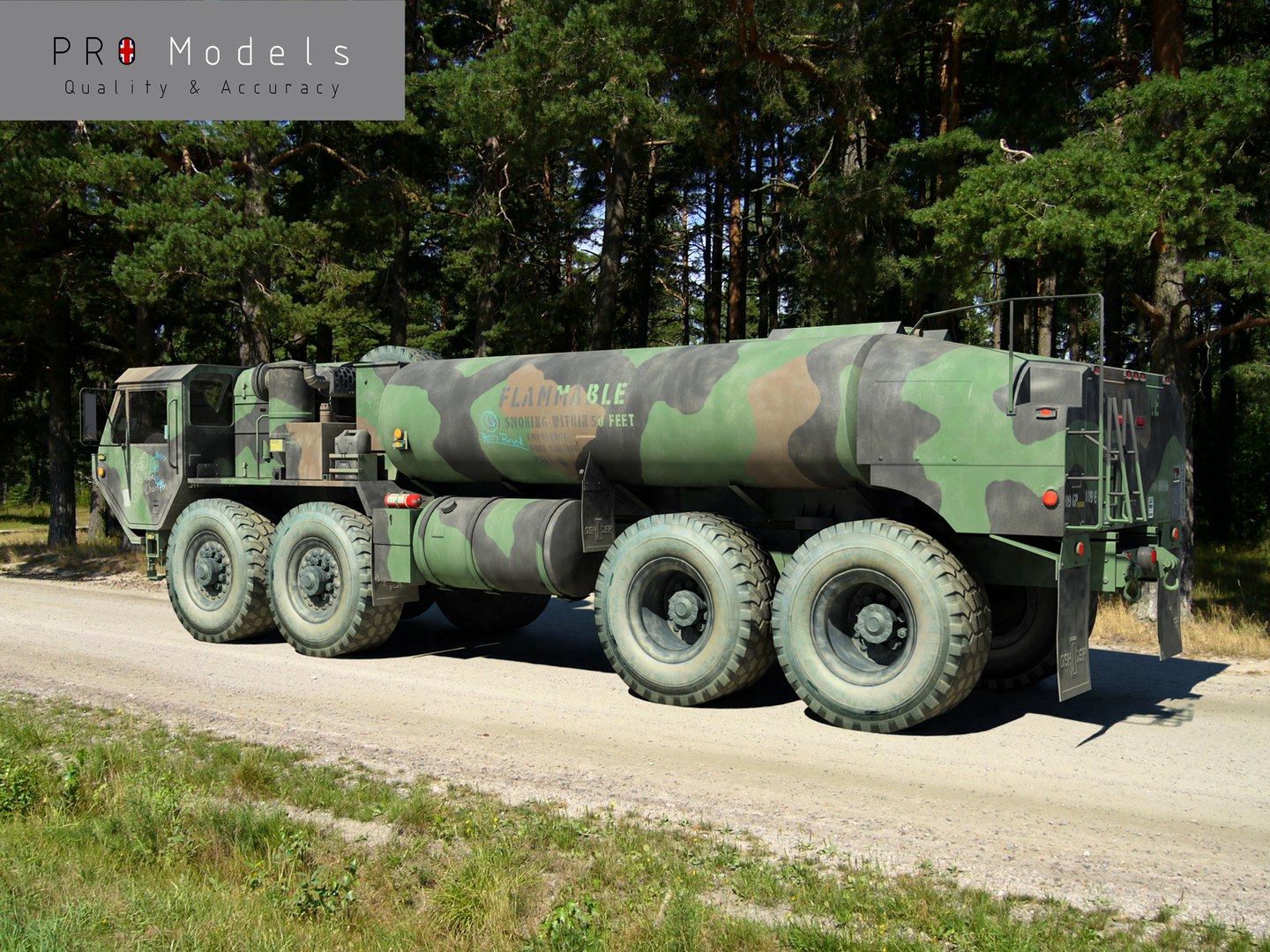 3d Model Of Hemtt M978 Oshkosh Military