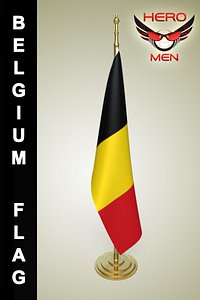 3d belgium flag