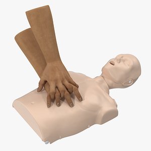 chest compressions cpr dummy 3D model