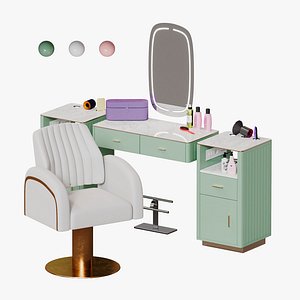 3D Mirror station mini hairdresser workplace