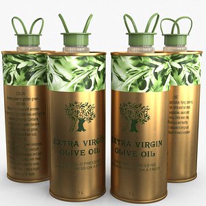 3D Olive  Oil Can model