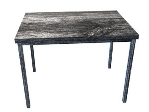 Square Old Table 3D