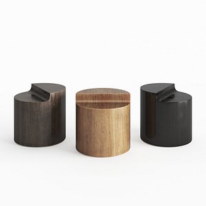 Wood Side Tables 3D model
