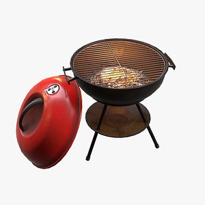 Barbeque Grill PBR 3D model