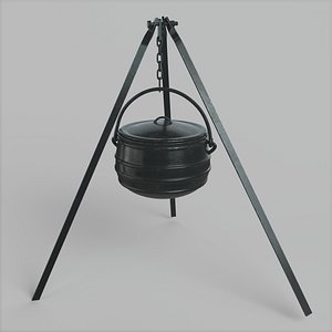 3D model Outdoor Camping Tripod with Pot