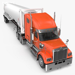 Freightliner Truck with Gas Tank Rigged