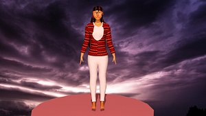 3D woman jacket model