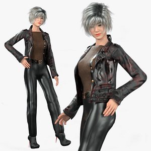 Realistic Rigged Very Cute Girl-Eilly Character