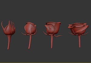 rose printable 3D model