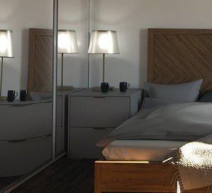 3D bedside table model