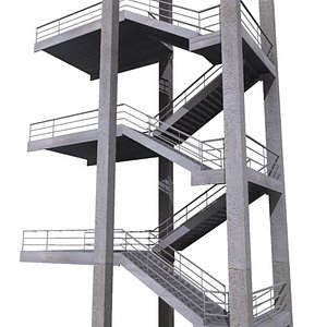 3d external staircase