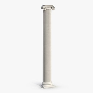 pilaster ionic greco roman 3d c4d