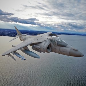 3D Short Runway Attack Aircraft in Flight