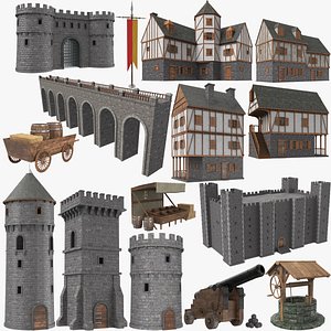 real castle modeled 3D model