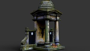 ancient mossy tomb abandoned ruins PBR photogrammetry model